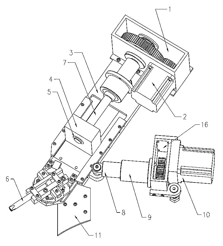 Swing type diameter changing mechanism of spring machine