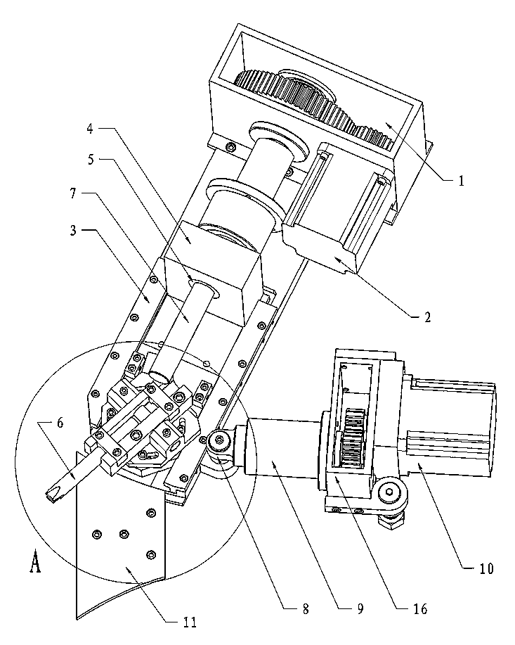 Swing type diameter changing mechanism of spring machine