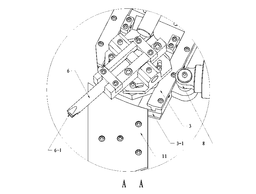 Swing type diameter changing mechanism of spring machine