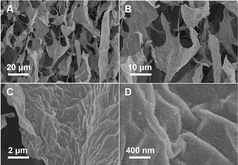 Molybdenum sulfide/graphene/carbon nano fiber composite material and preparation method thereof
