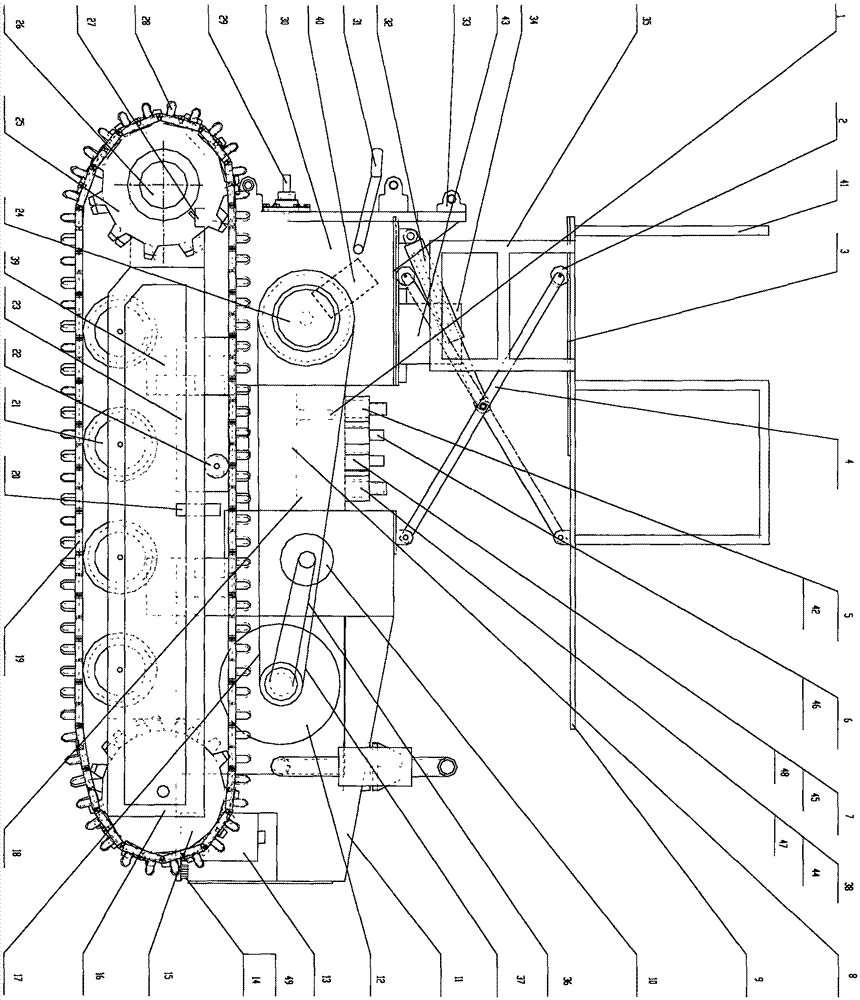 Hydraulic-driven crawler-type orchard operation machine