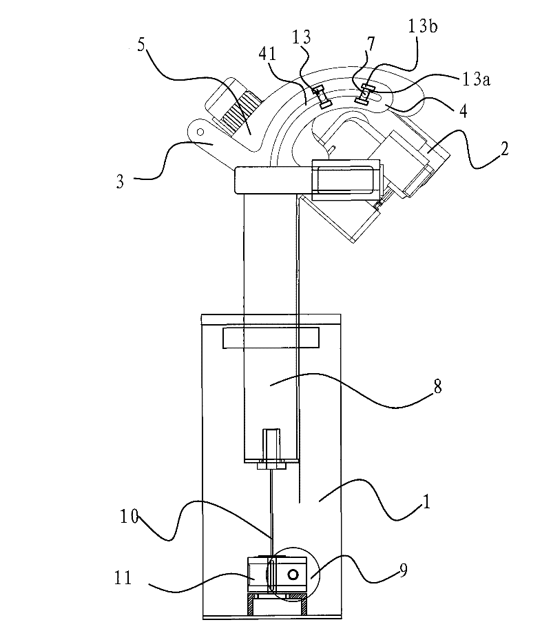 Adjusting device of tape edge sewing head for mattress