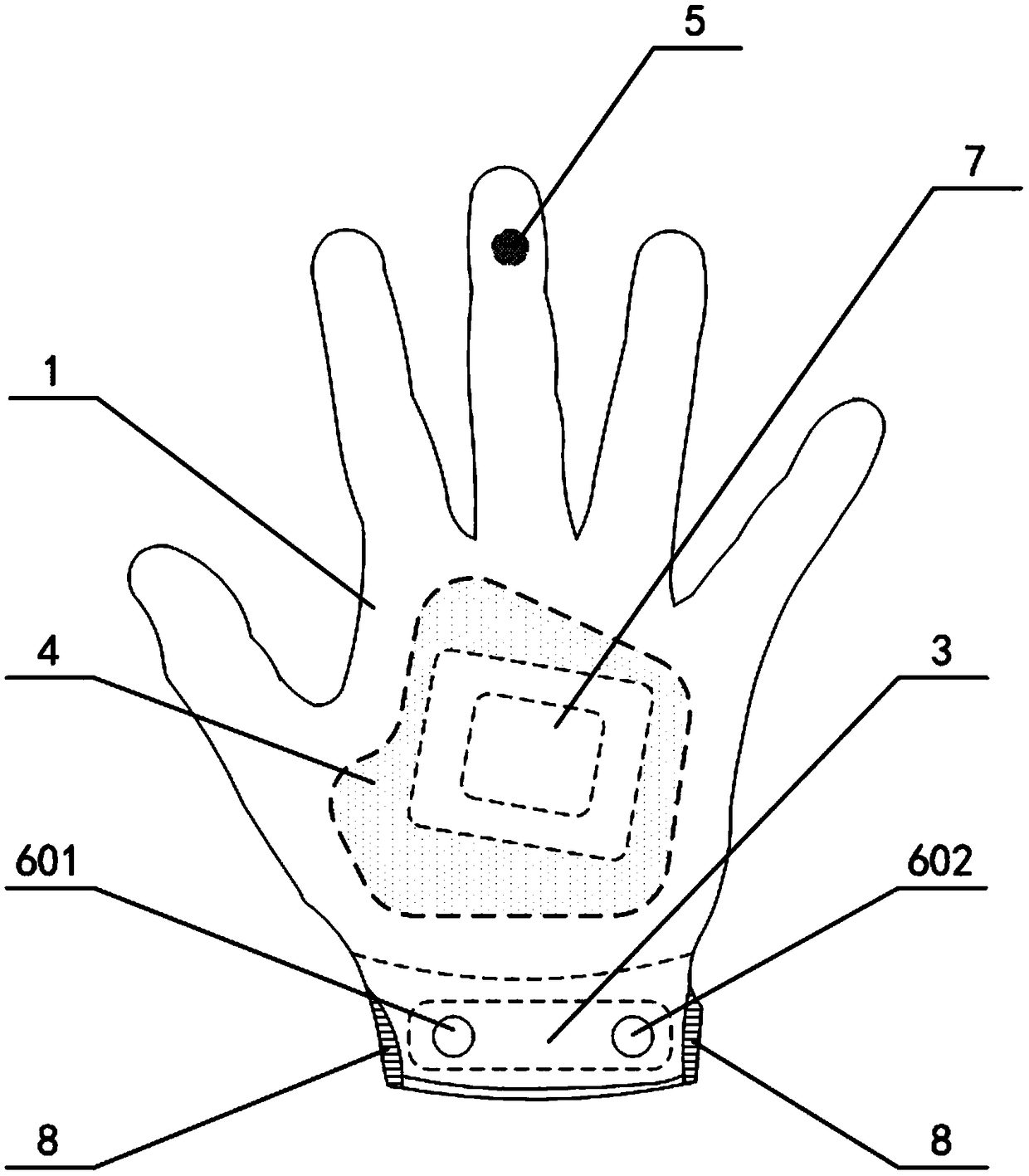 A massage warm-keeping glove and a working method thereof
