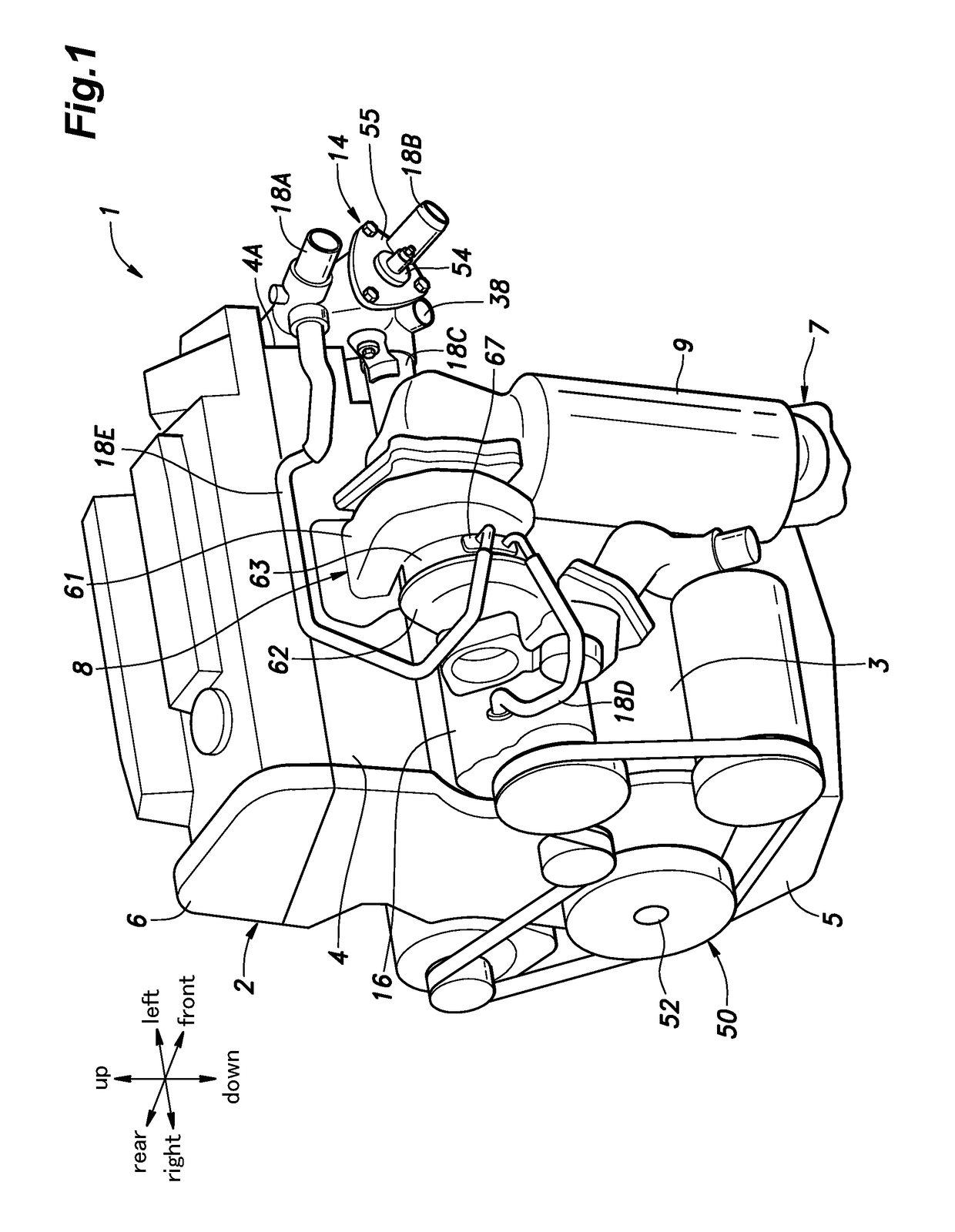 Cooling water passage structure for internal combustion engine