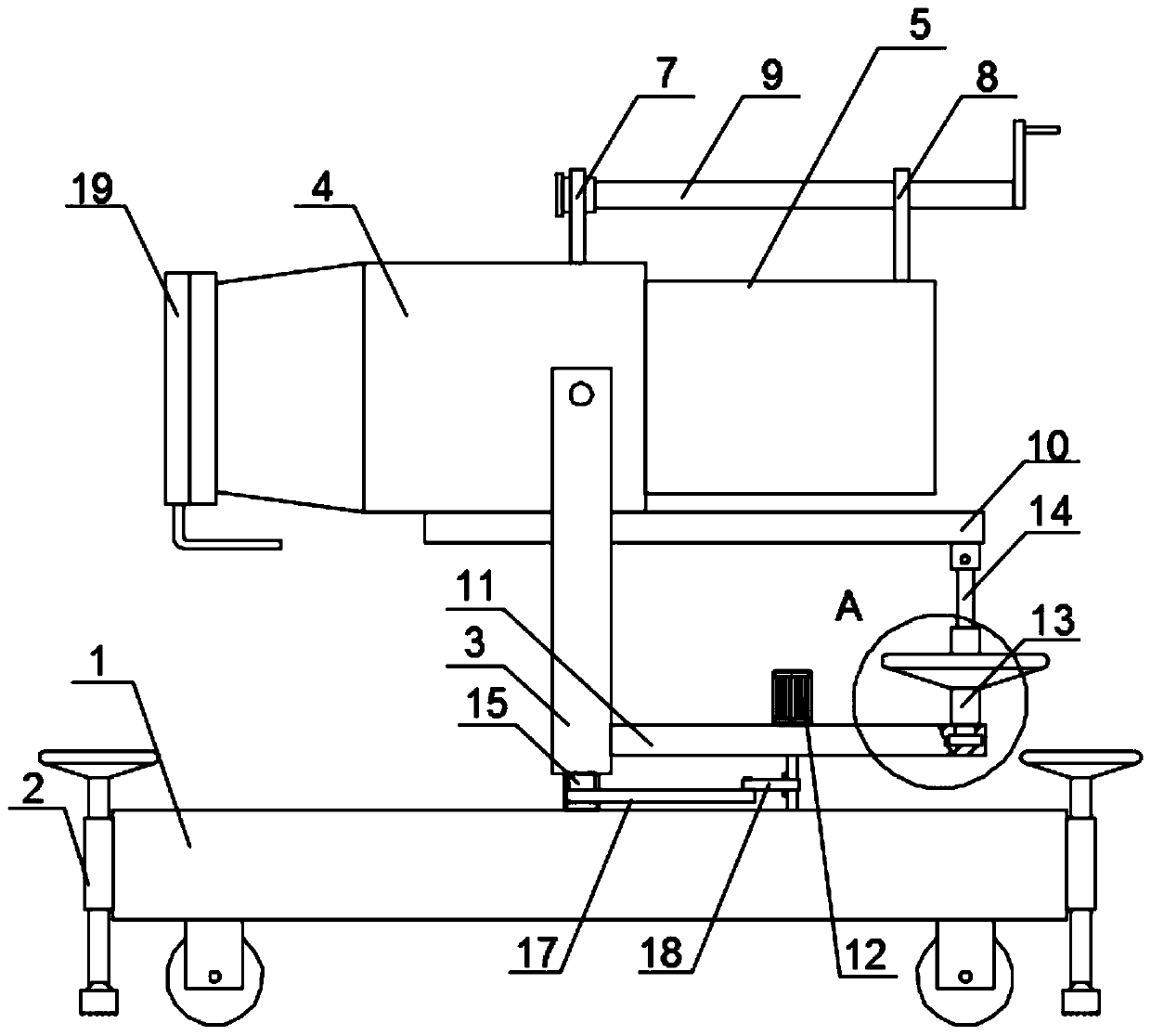 Spraying device with multidirectional dust collection function for building structure engineering construction