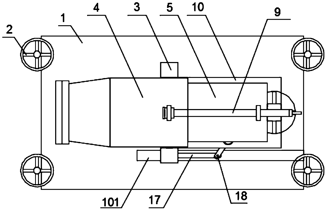 Spraying device with multidirectional dust collection function for building structure engineering construction