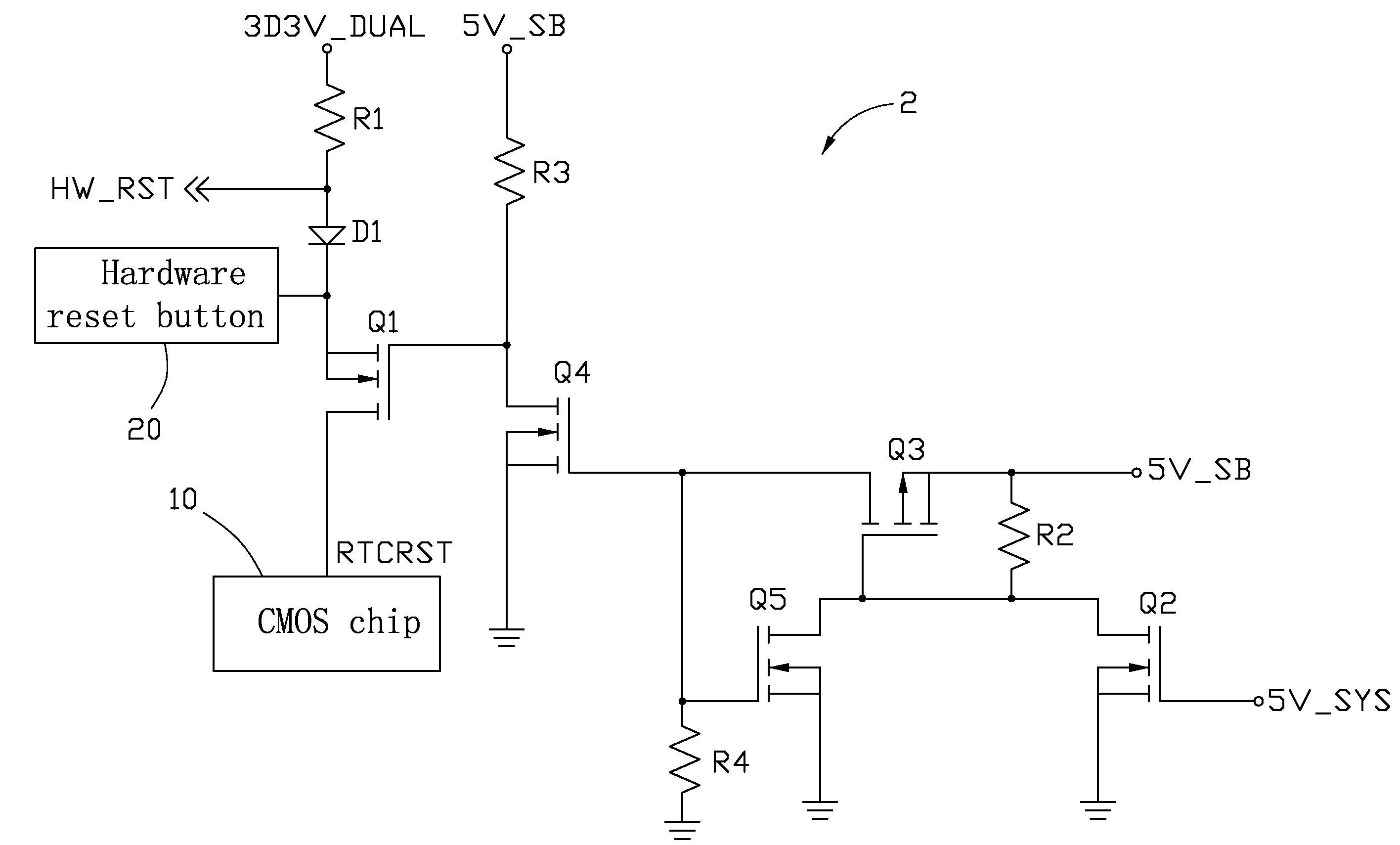 Circuit for clearing CMOS information
