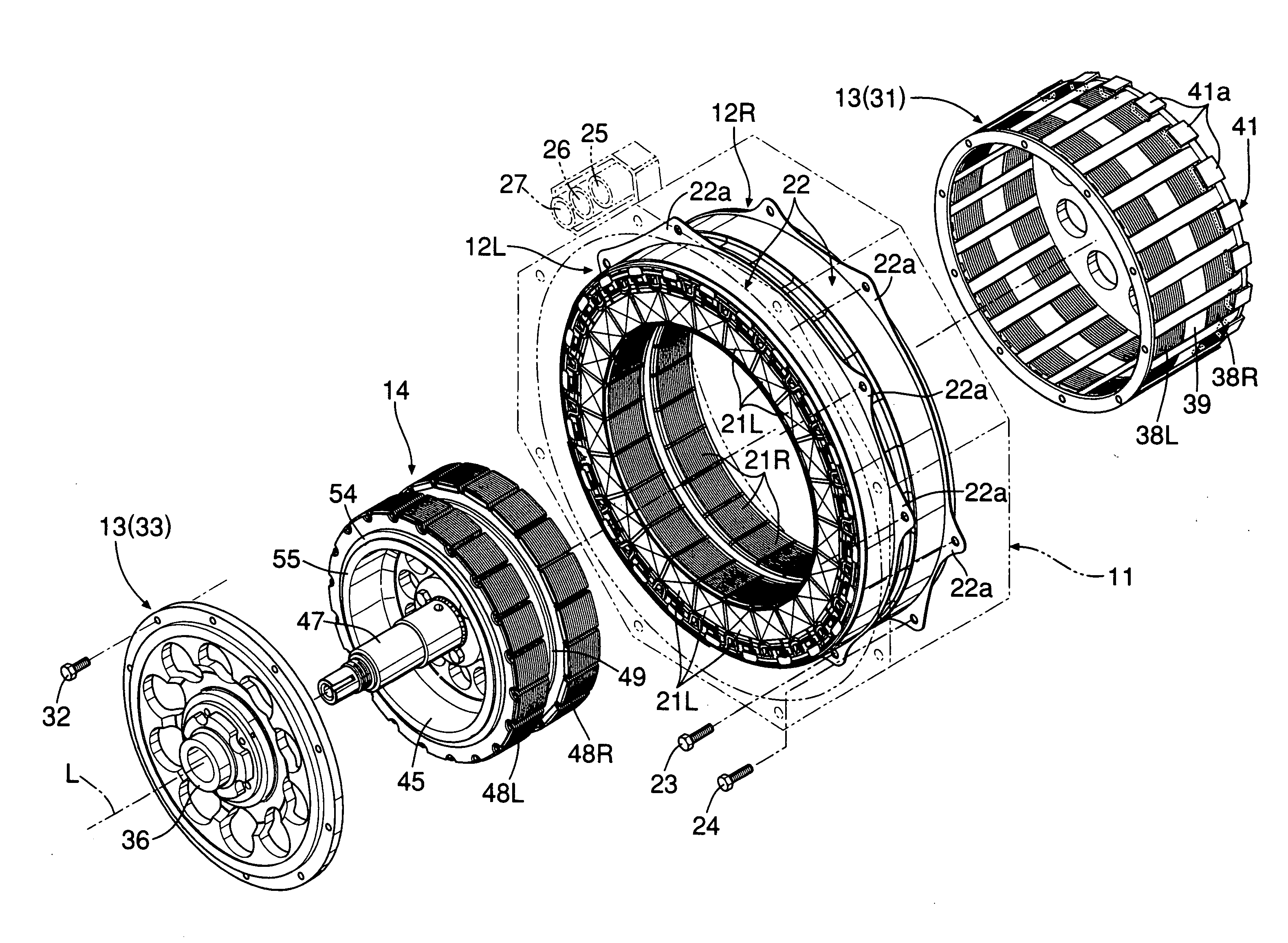 Motor, rotor structure and magnetic machine