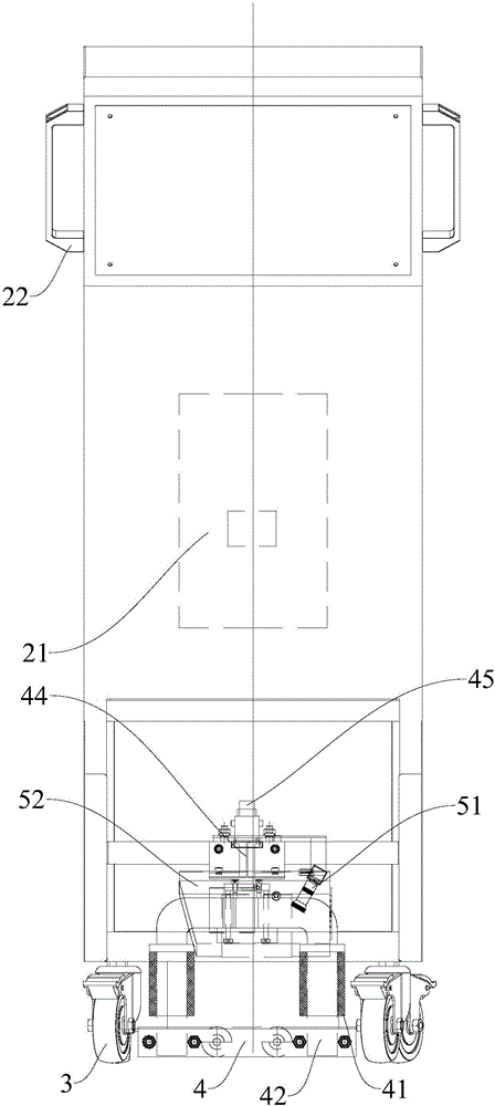 Movable magnetic powder inspection device