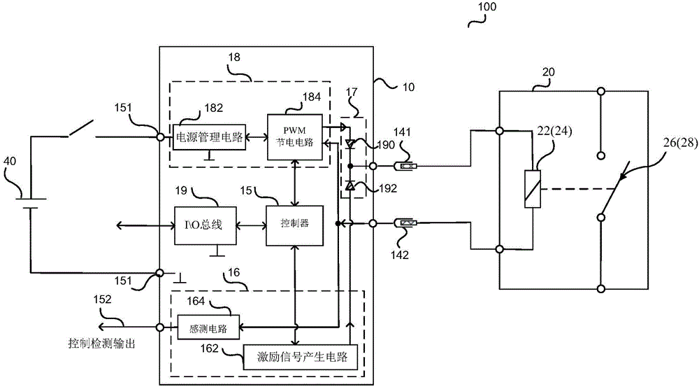 Contactor, contactor assembly and control circuit