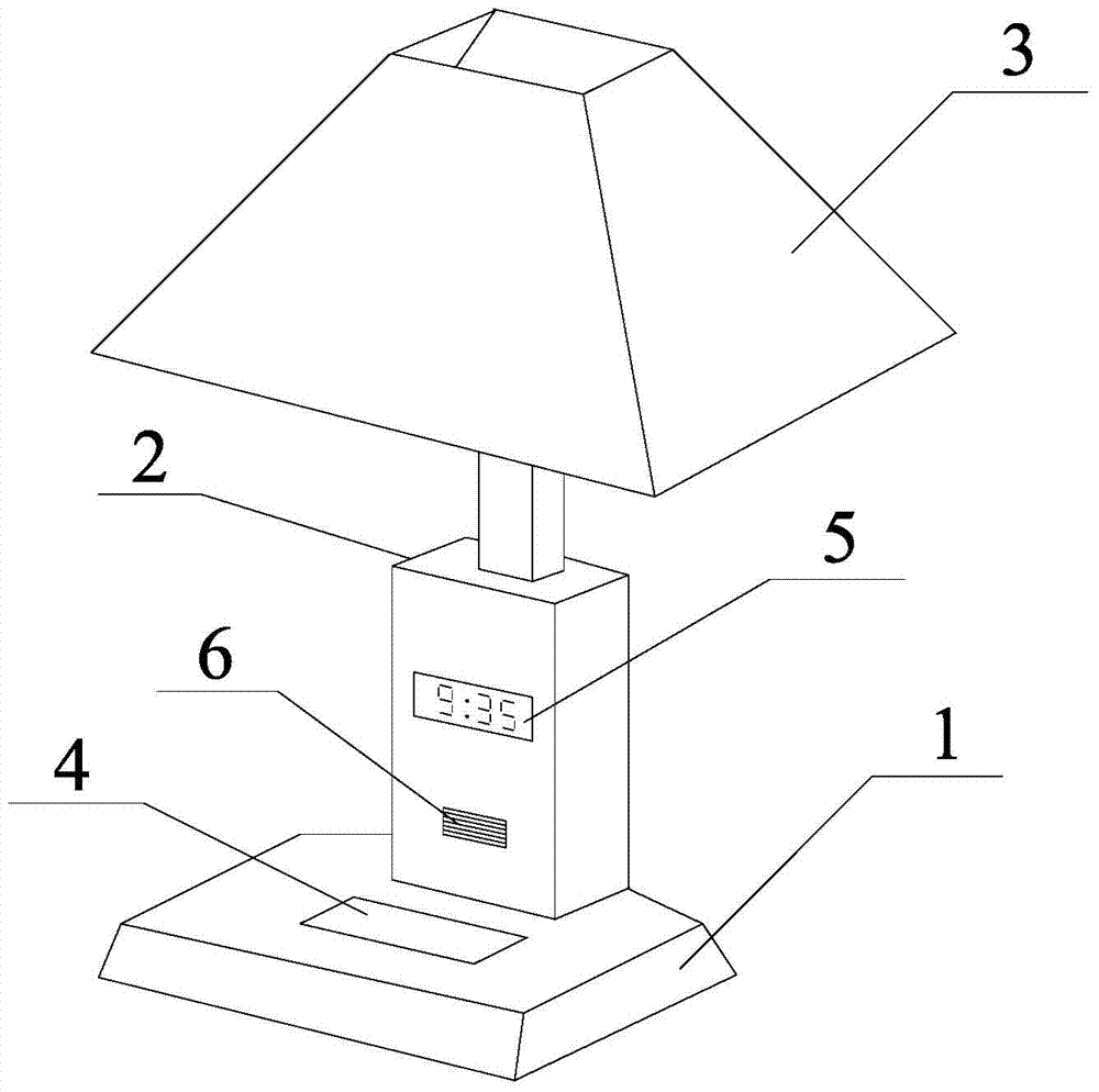 Electronic bedside lamp