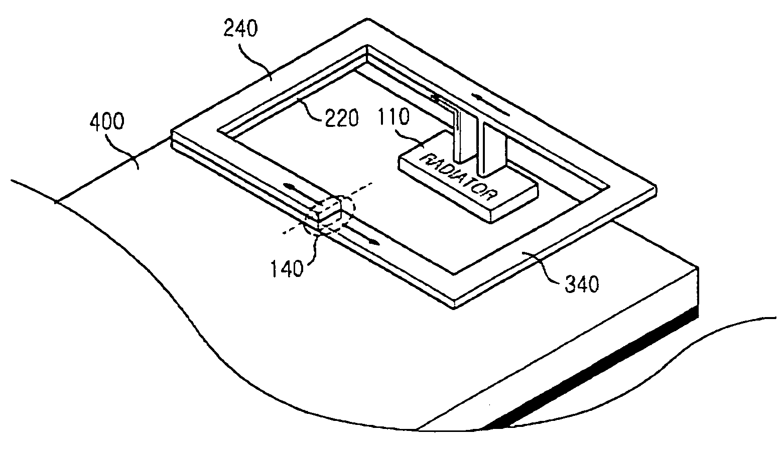 Loop antenna for a mobile terminal capable of reducing specific absorption rate