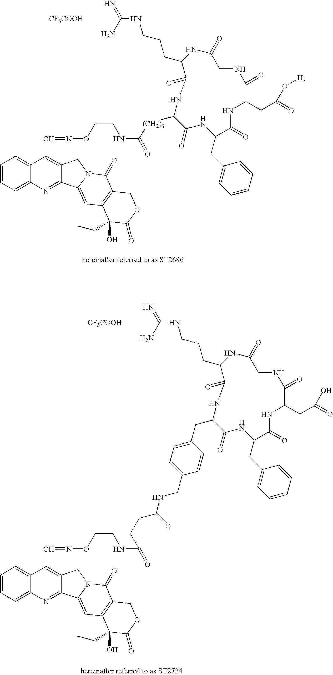 Camptothecins Conjugated in Position 7 to Cyclic Peptides as Cytostatic Agents