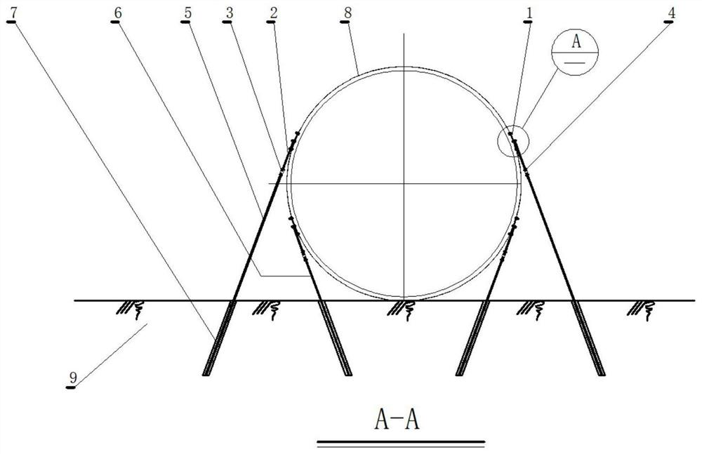 Corrugated steel pipeline anti-sliding device for abrupt slope terrain