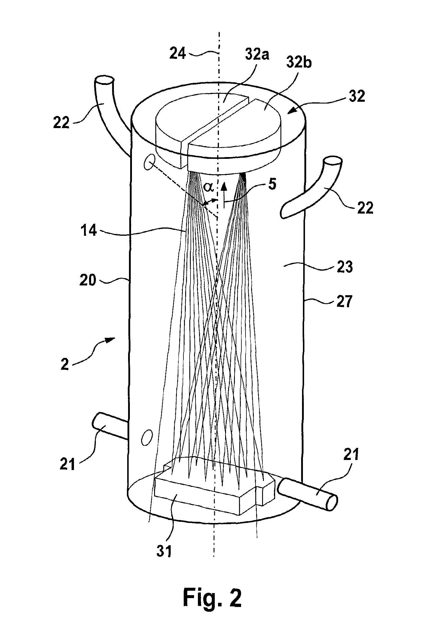 Gas cell for the optical analysis of gases