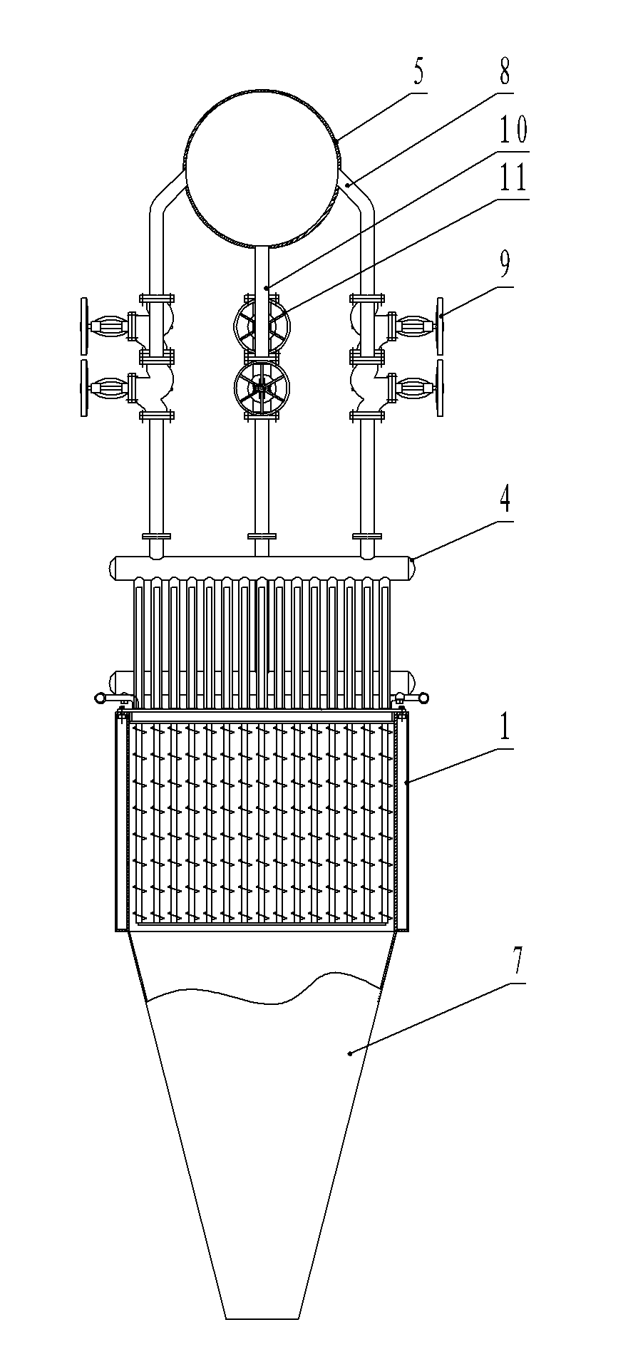Assembly type heat-pipe steam generator of kiln furnace