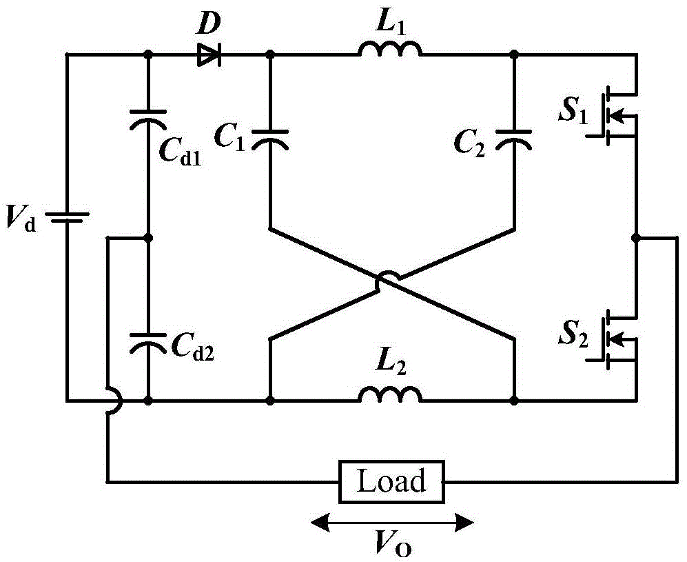 A double-output z-source half-bridge converter with three energy storage capacitors
