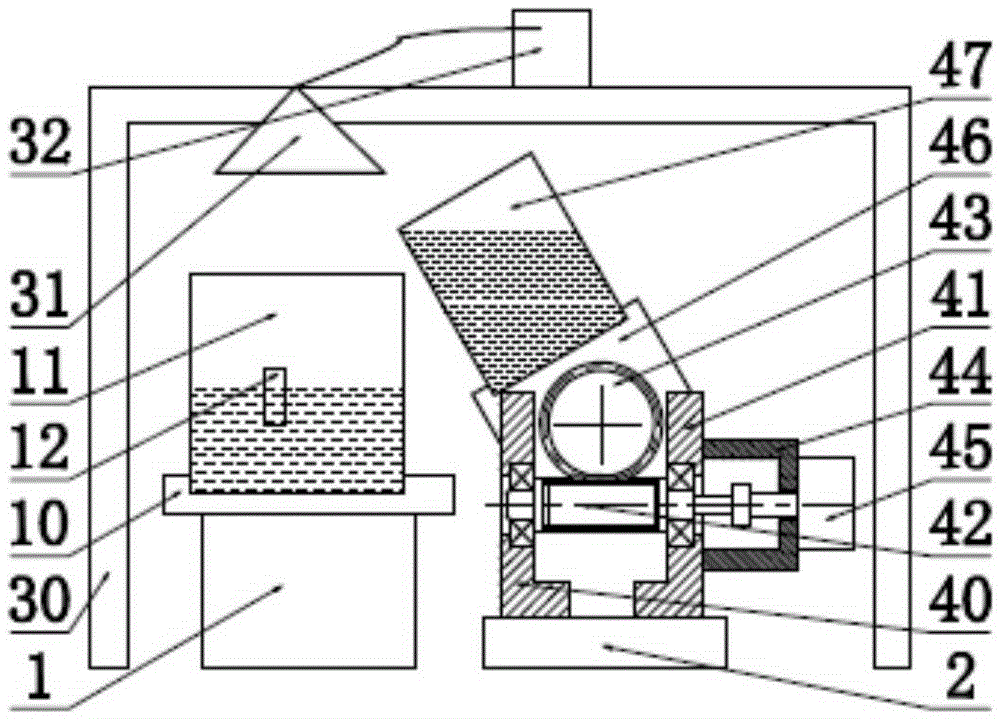 Worm-transmission double-translation sodium hydroxide calibration device in sulfur determinator