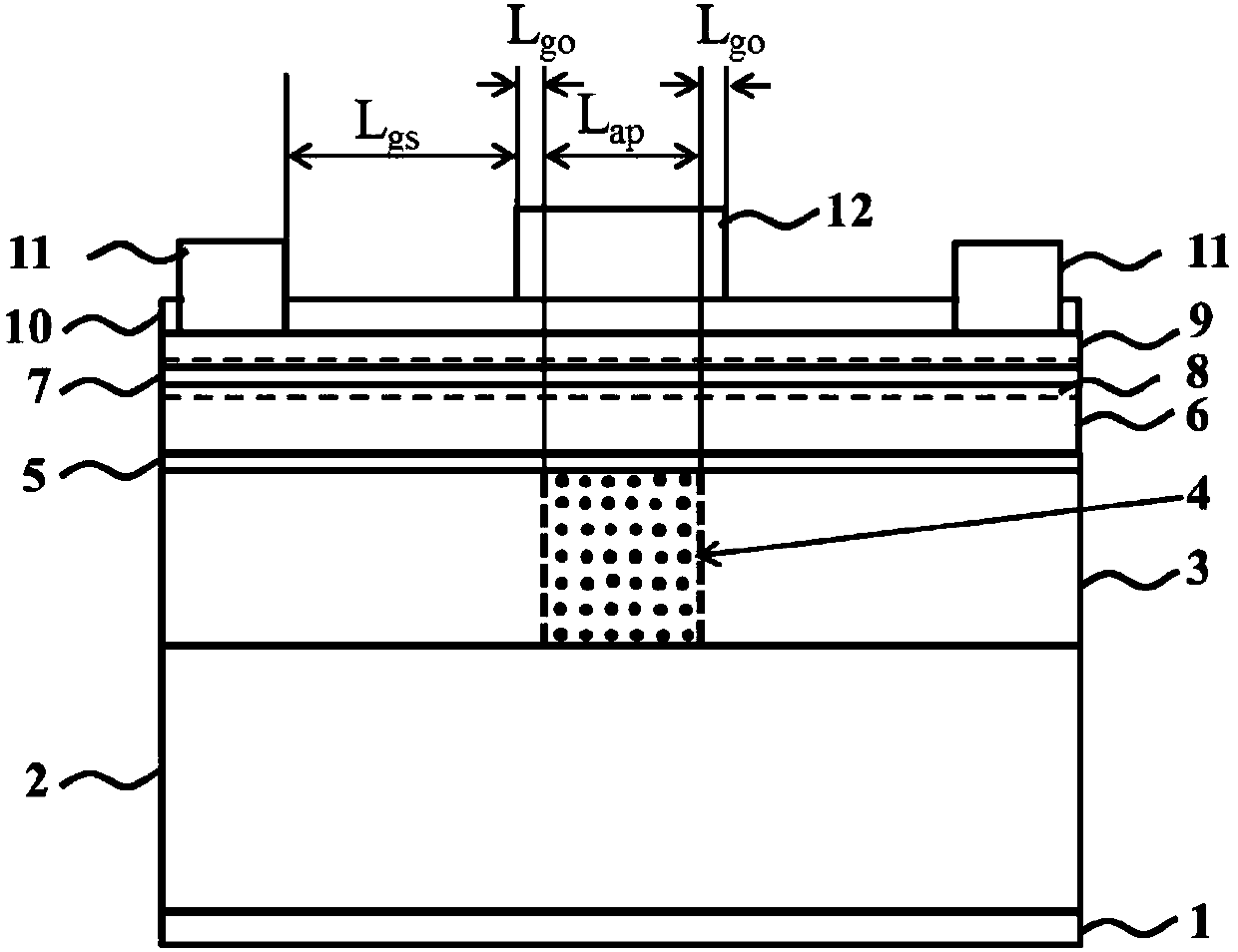 Vertical structure algan/gan HEMT device and fabrication method thereof