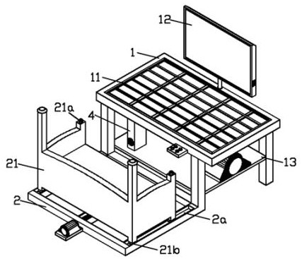 An English jigsaw puzzle teaching device