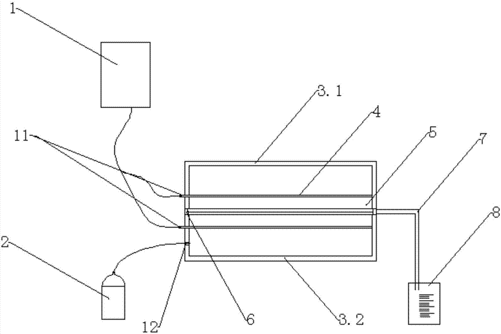 Permeation detector and water drain plate permeation testing method