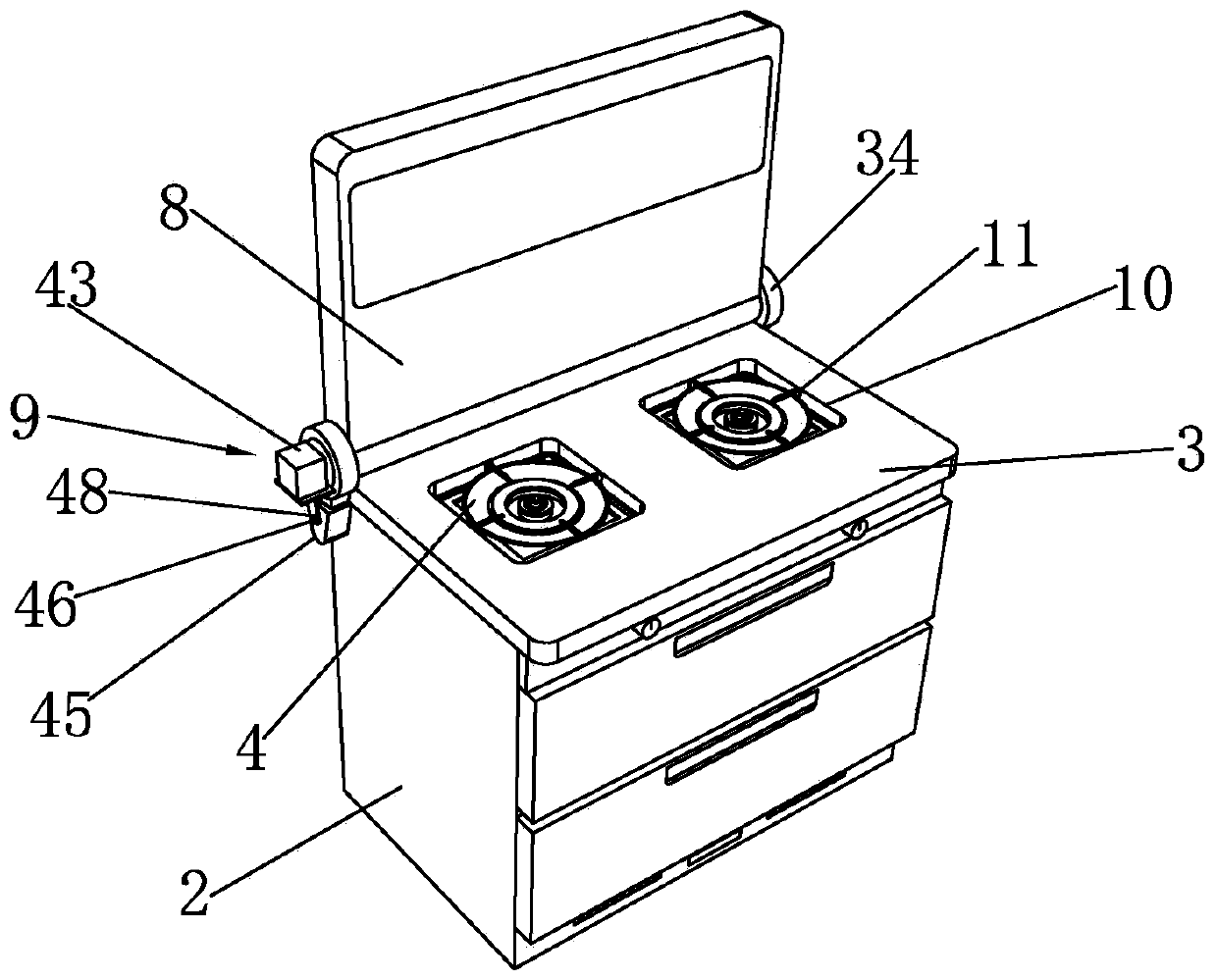 Concealed integrated stove for stoves and installation method thereof