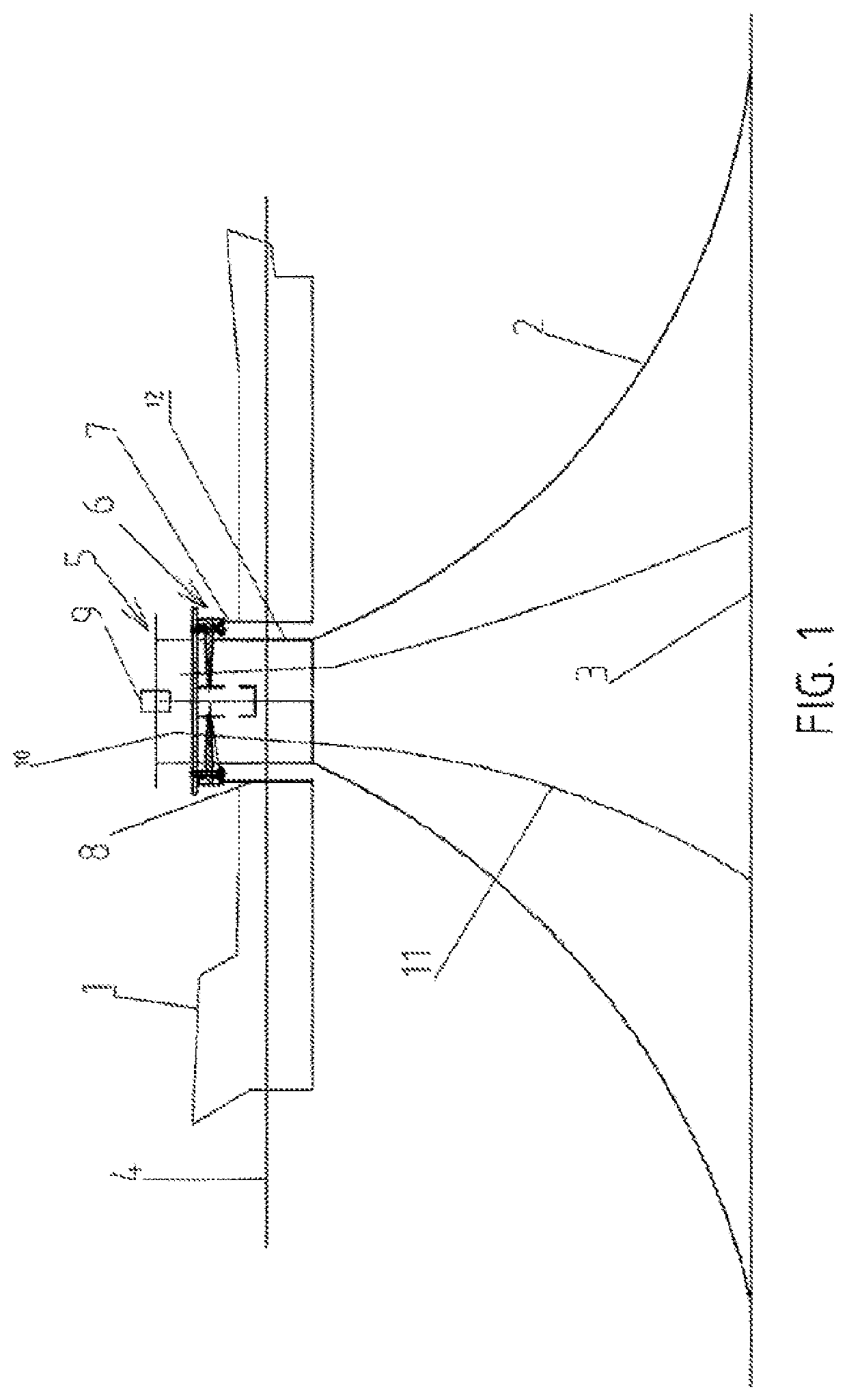 Structural suspension of radial turret bearings