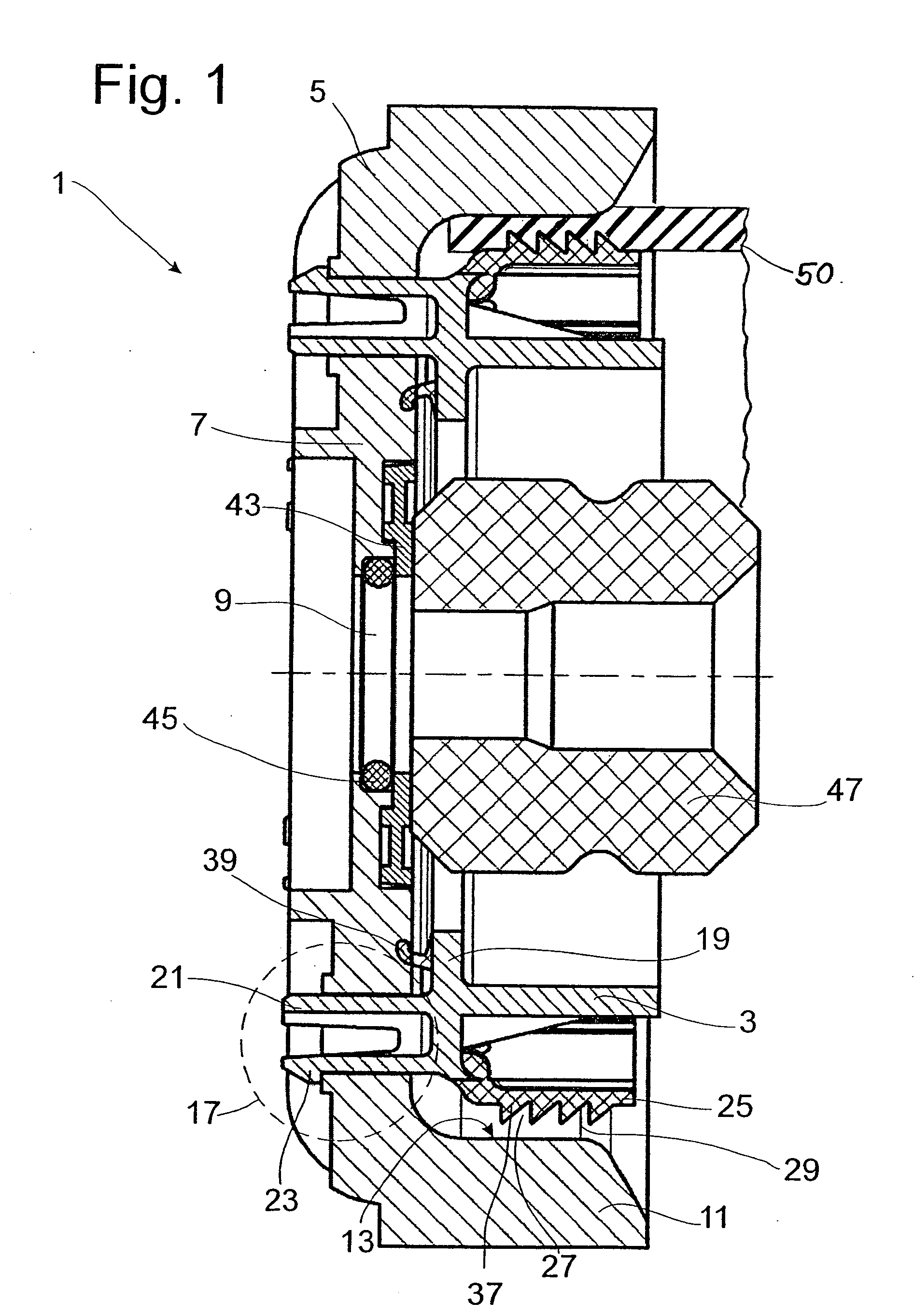 Cover assembly for a pneumatic spring