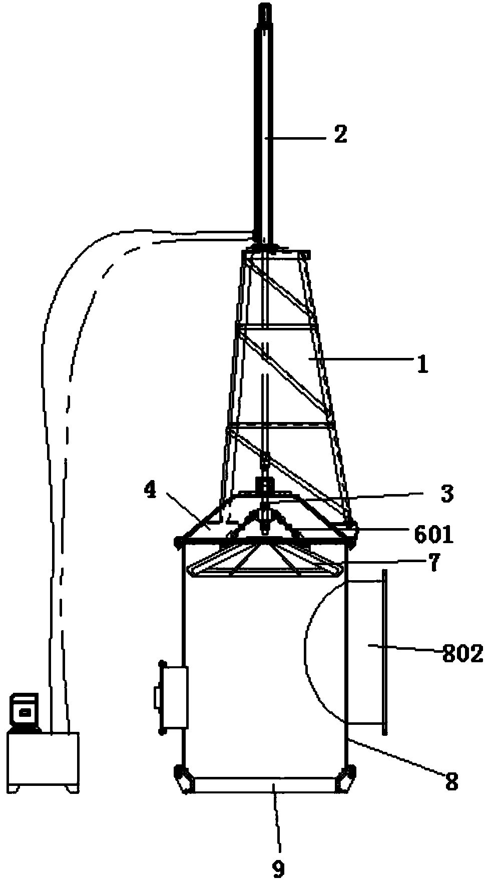 Bell valve self-lifting system and working method thereof