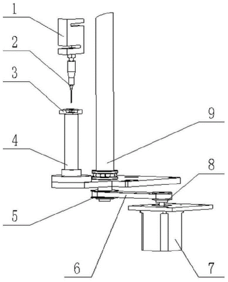 Puncture testing device for packaging material for edge tool