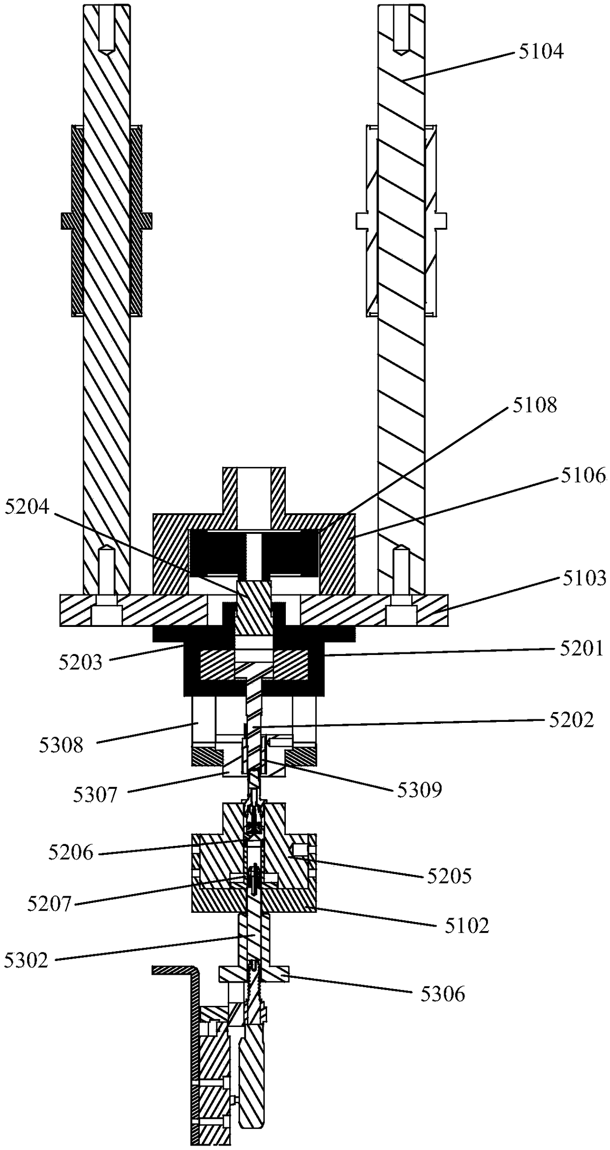 Assembly method of abs solenoid valve transition sleeve closing assembly and valve sleeve