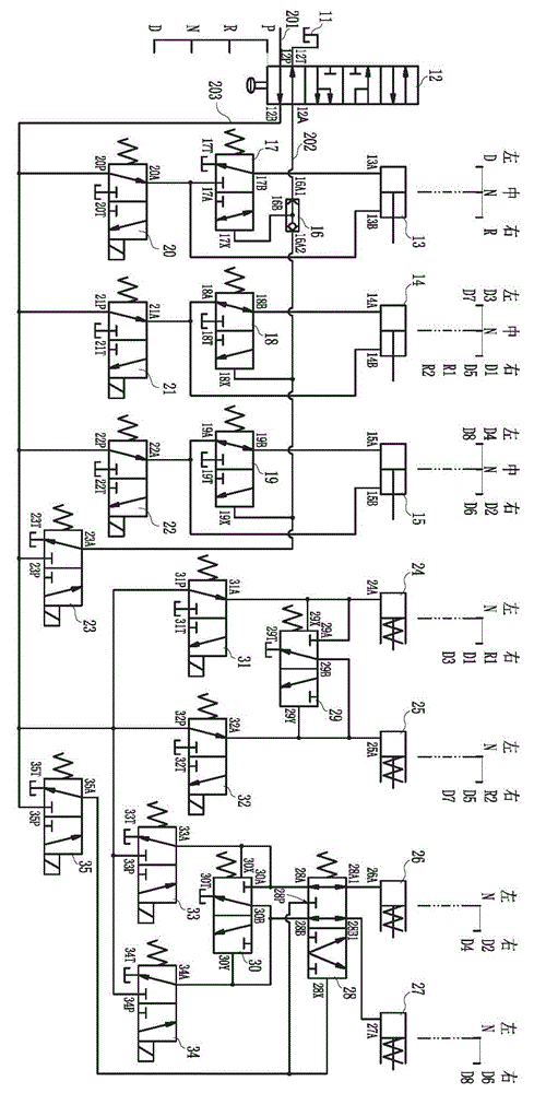 Hydraulic Control System for Transmissions with Parallel Planetary Gear Trains