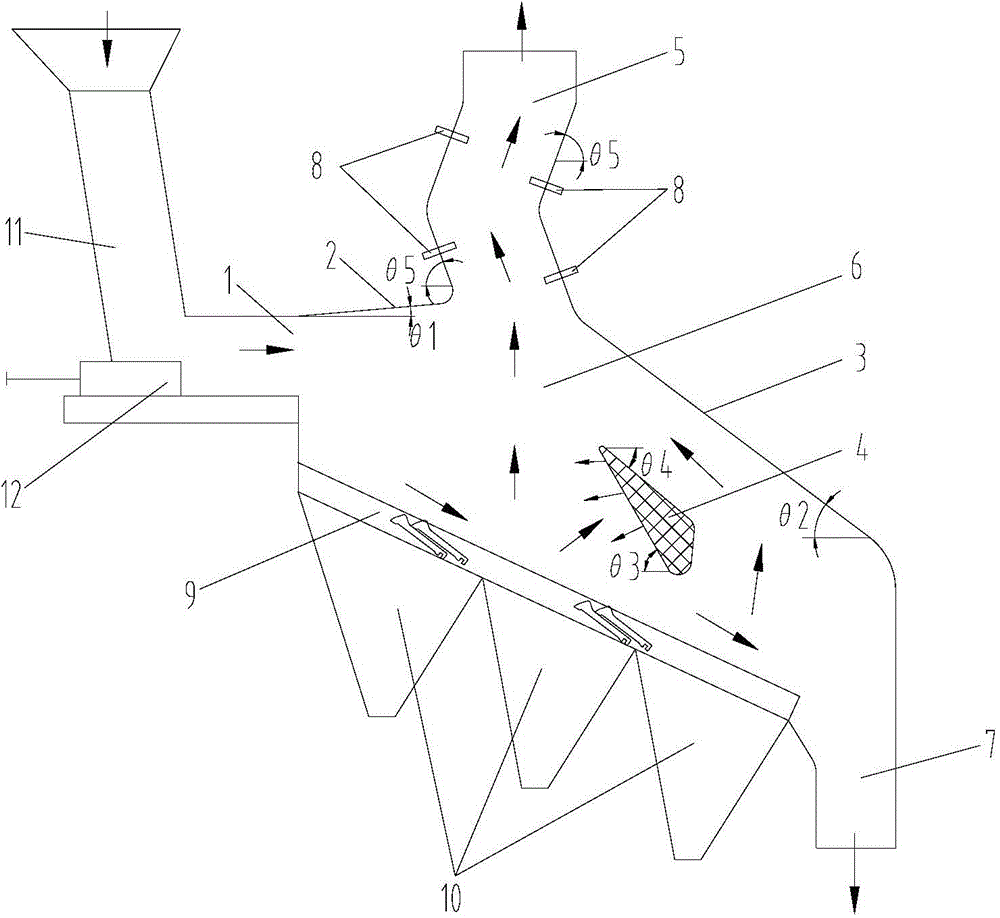 Hearth of household garbage incinerator based on grate furnace