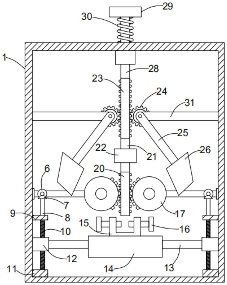 A double-sided rapid forging device for iron sheet