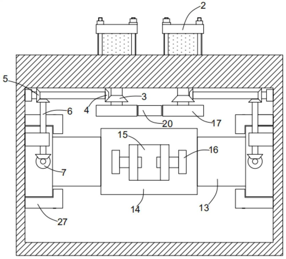 A double-sided rapid forging device for iron sheet