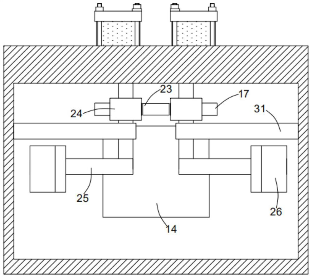 A double-sided rapid forging device for iron sheet