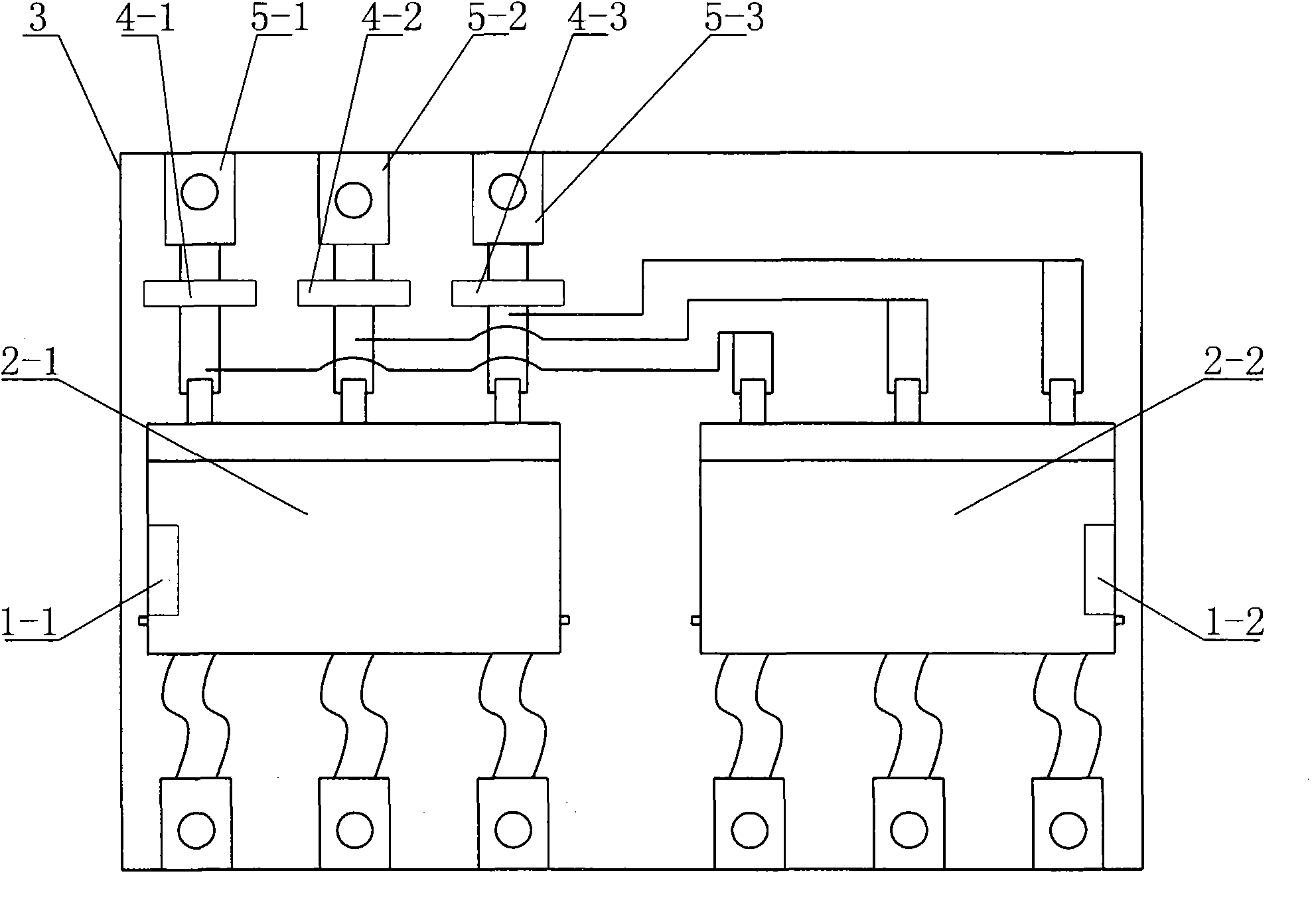 Electromagnetic switch capable of switching delta-shaped and Y-shaped connection modes