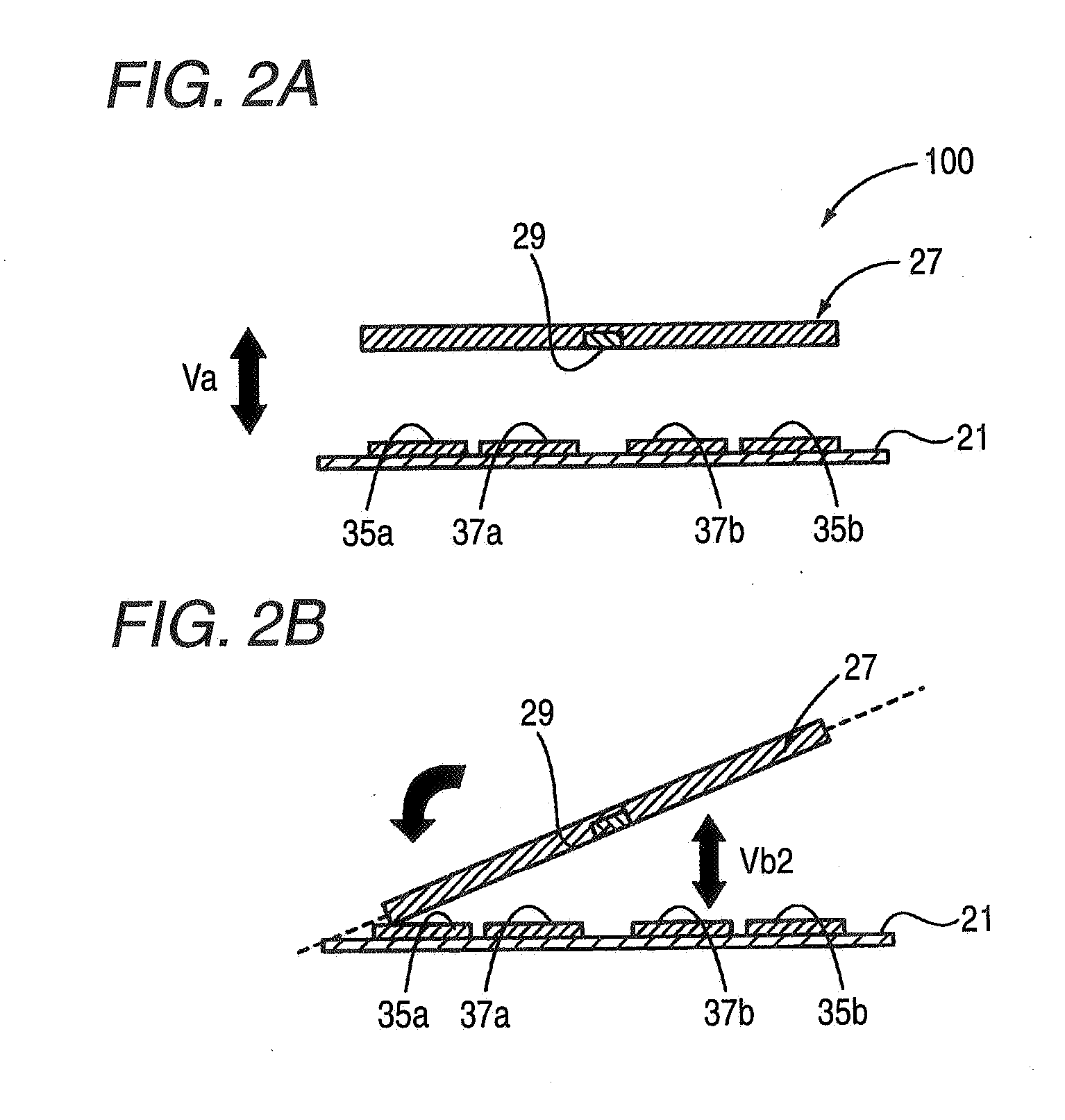 Small thin film-movable element, small thin film-movable element array and image forming apparatus