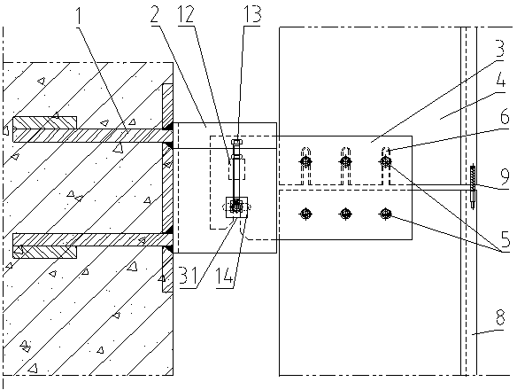 Unit-type outwards-lifted glass rib hooking system