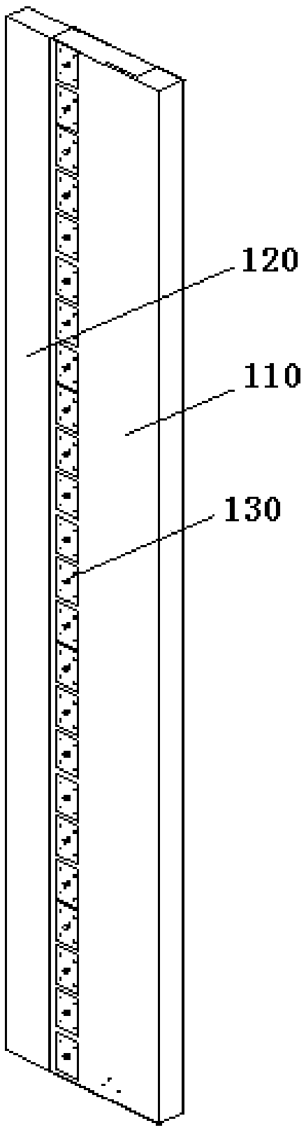Disconnected-type plugging structure and method of wall beam on concrete-poured wall