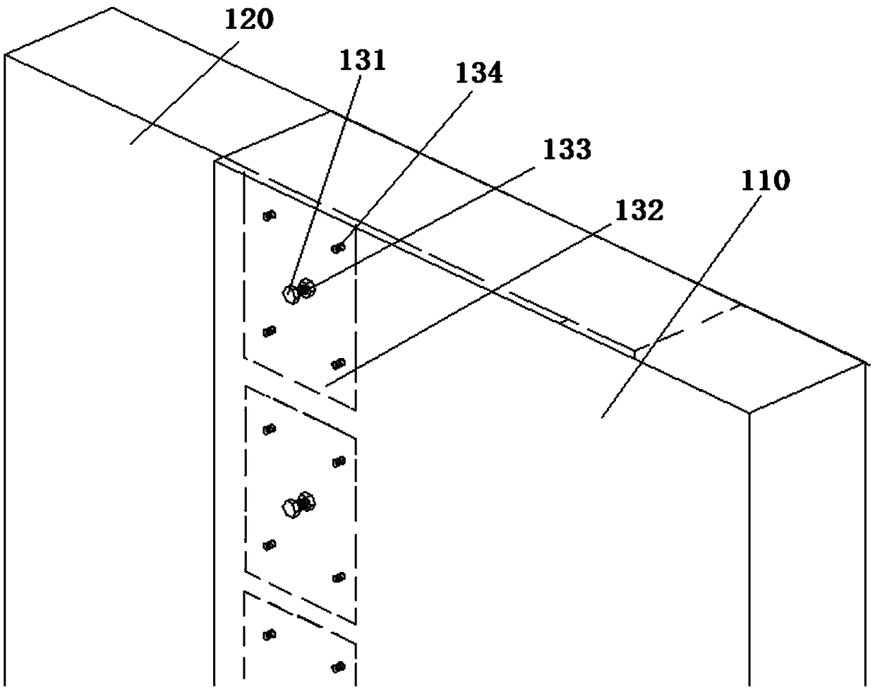 Disconnected-type plugging structure and method of wall beam on concrete-poured wall