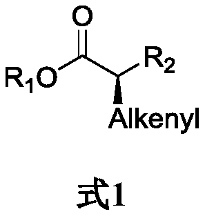 Method for asymmetrically synthesizing chiral olefinic acid ester