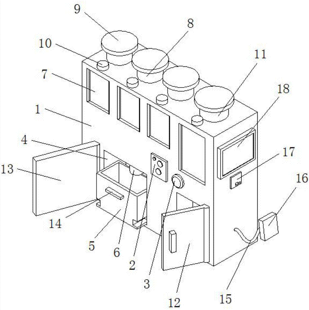 Multifunctional medicine taking device for patient suffering from hypertensive chronic disease