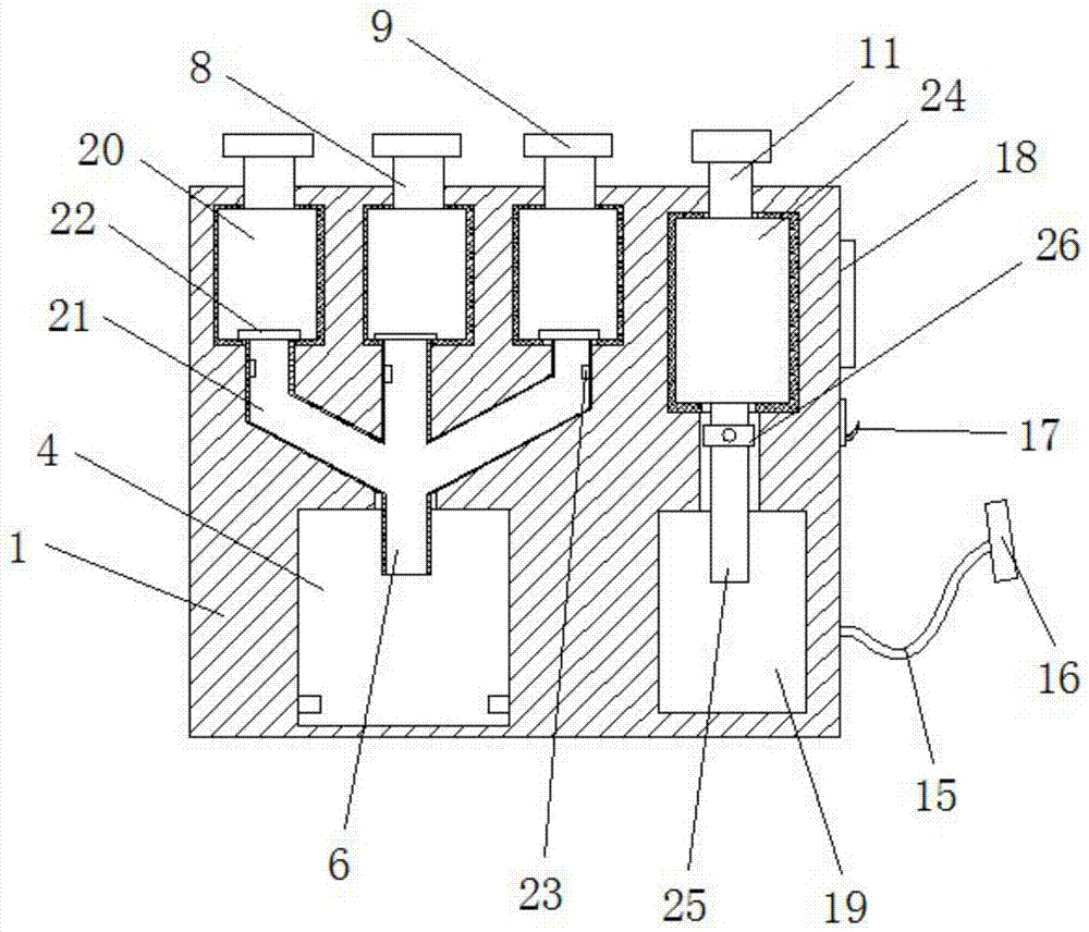 Multifunctional medicine taking device for patient suffering from hypertensive chronic disease