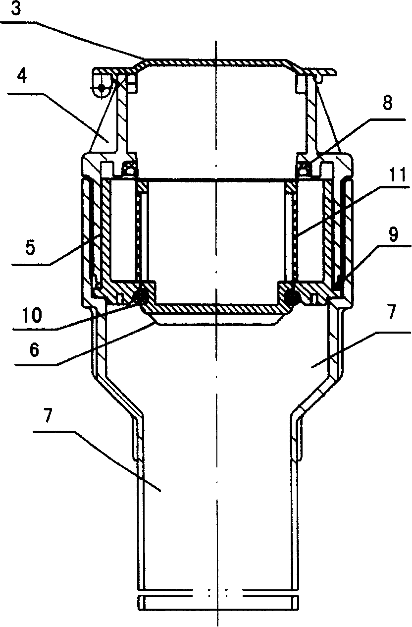 Plastic buried self-locking water outlet