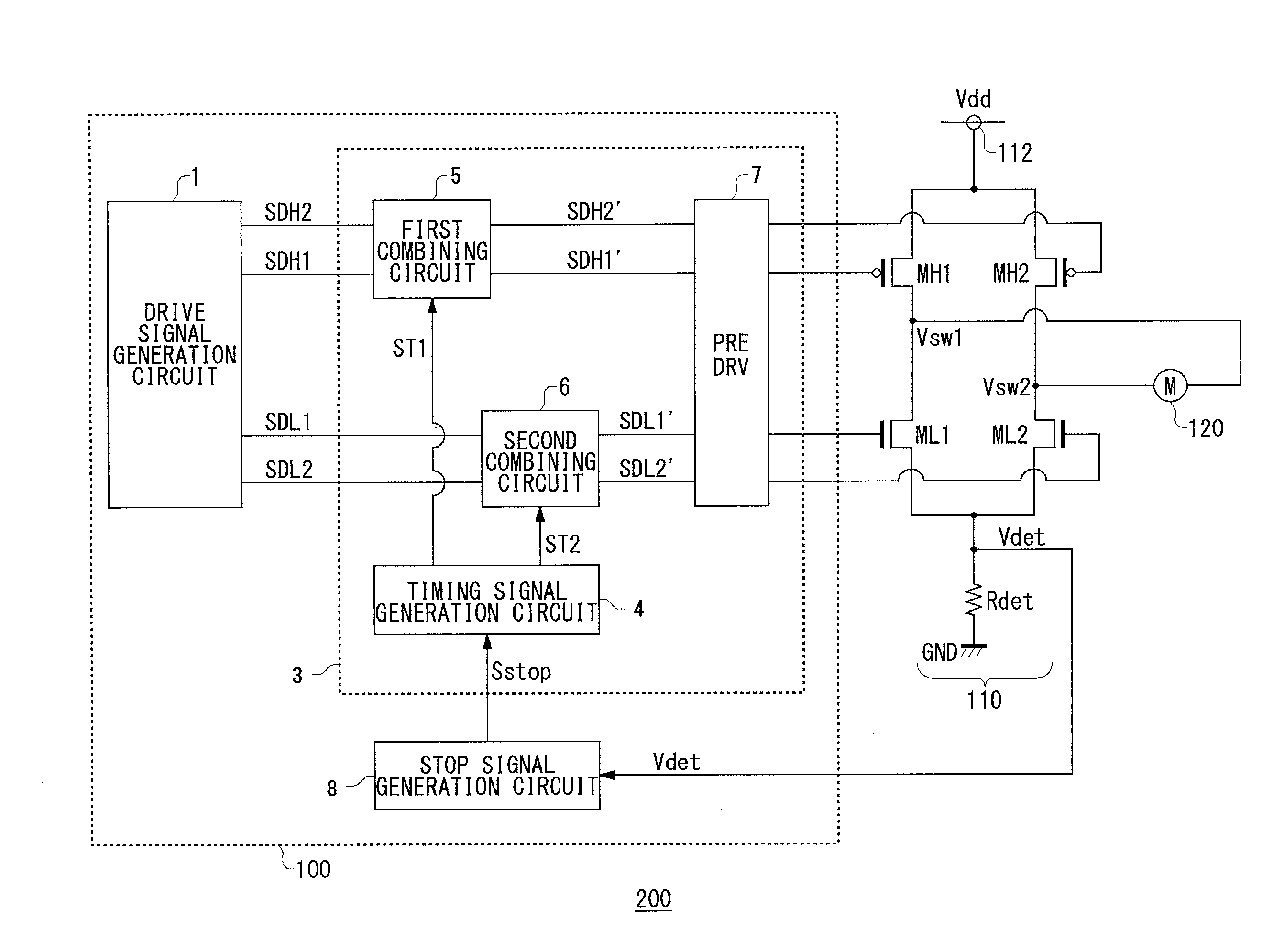 Motor drive circuit, method, and cooling device using the same