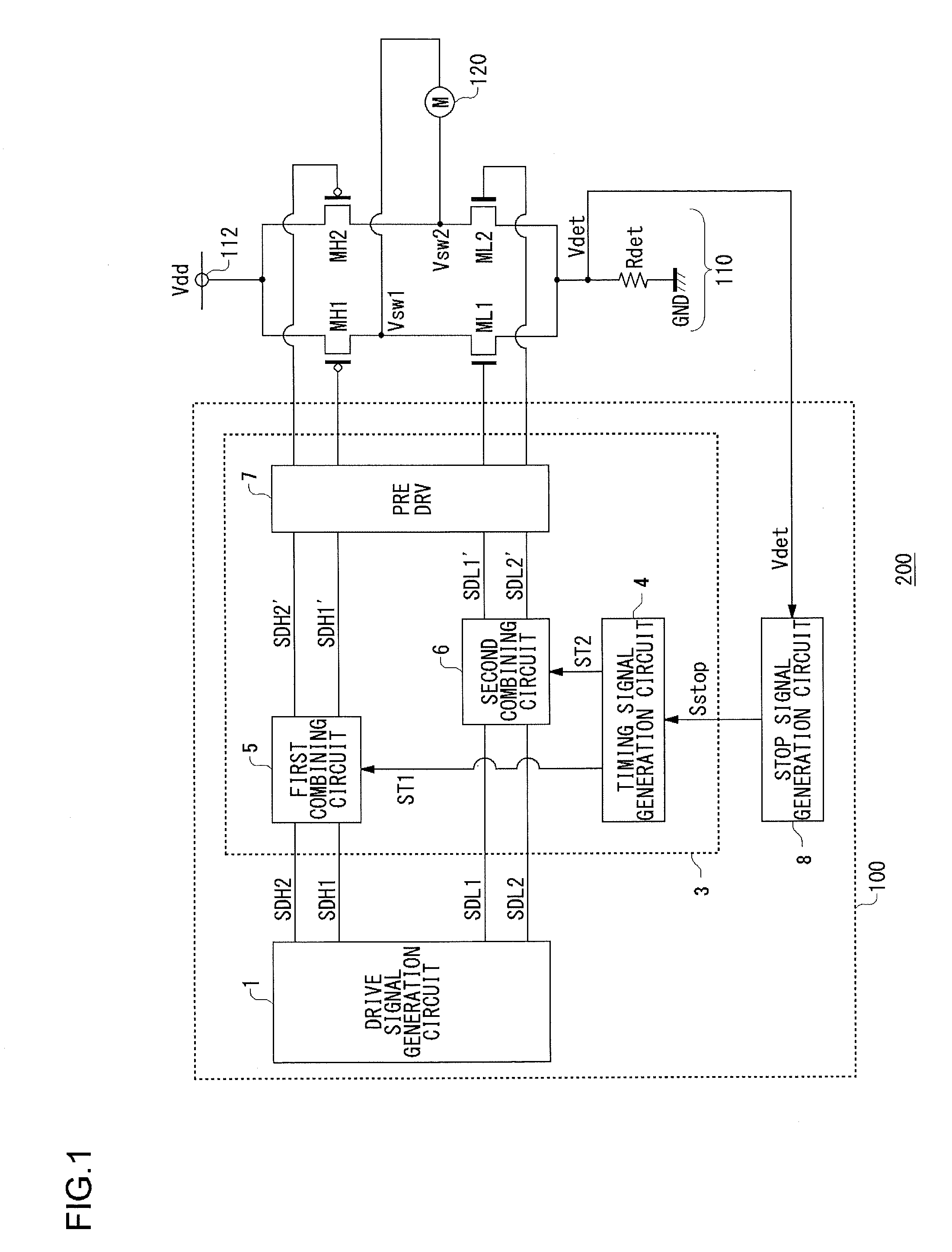 Motor drive circuit, method, and cooling device using the same