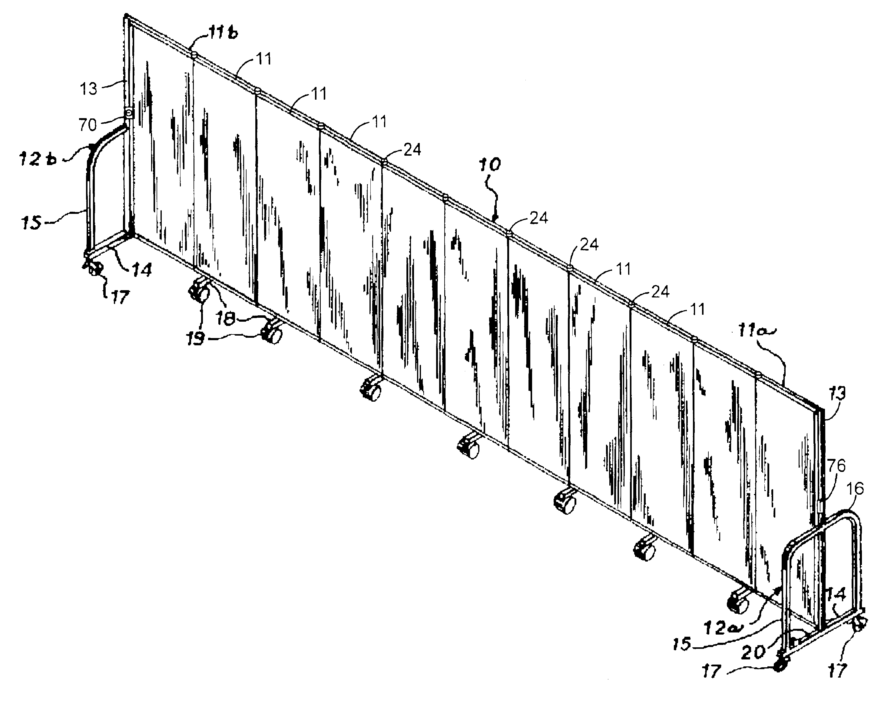 Stabilized portable room divider