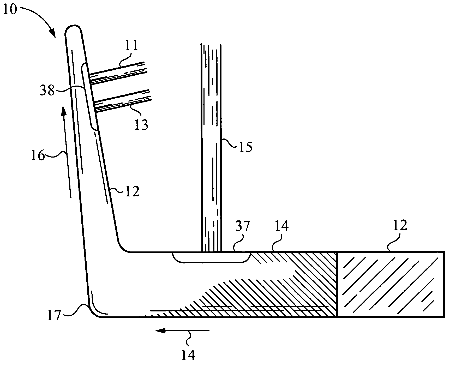 Oral care device with multi-structural contact elements
