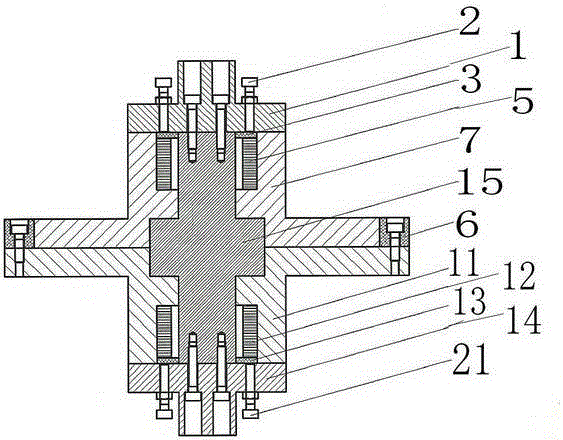 A bionic inchworm-type piezoelectric rotary driver